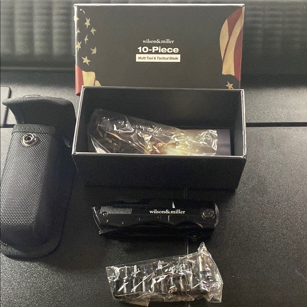 Black Multi-Tool & Tactical Blade Set
